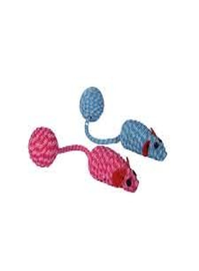 Smart Pups Mouse Shape Cat Rope Toy for All Cats and Small Dog Colour May Very Pack of 1 Pcs - Image 1